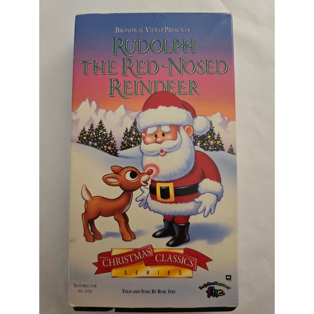 Rudolph the Red-Nosed Reindeer VHS 1993, Christmas Classics Burl Ives, Vintage